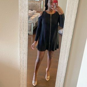 Flirty mini black dress